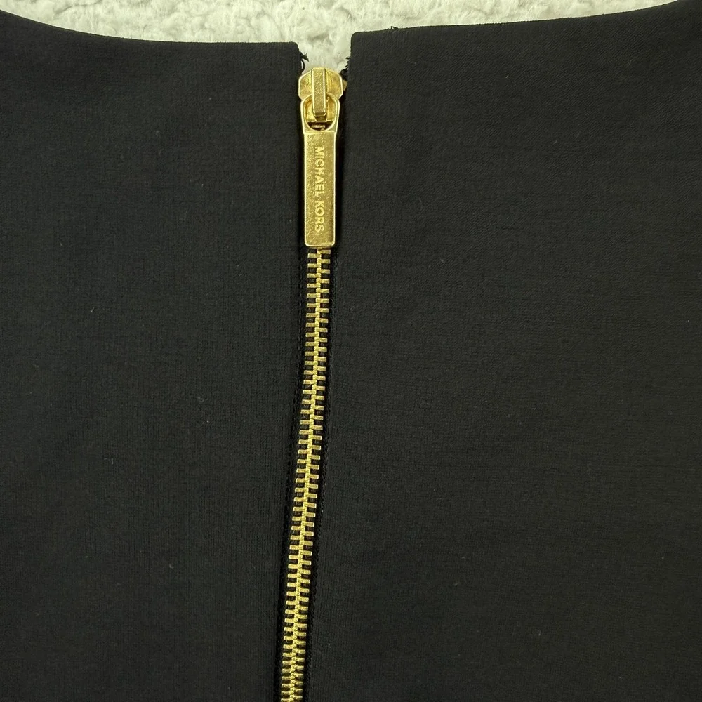 MICHAEL Michael Kors Dress Womens‎ Large Black Cold Shoulder Sheath Short Party